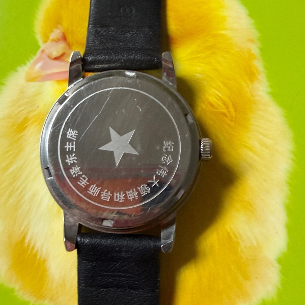 Unique Watch with Black Leather Strap - Picture 3 of 4